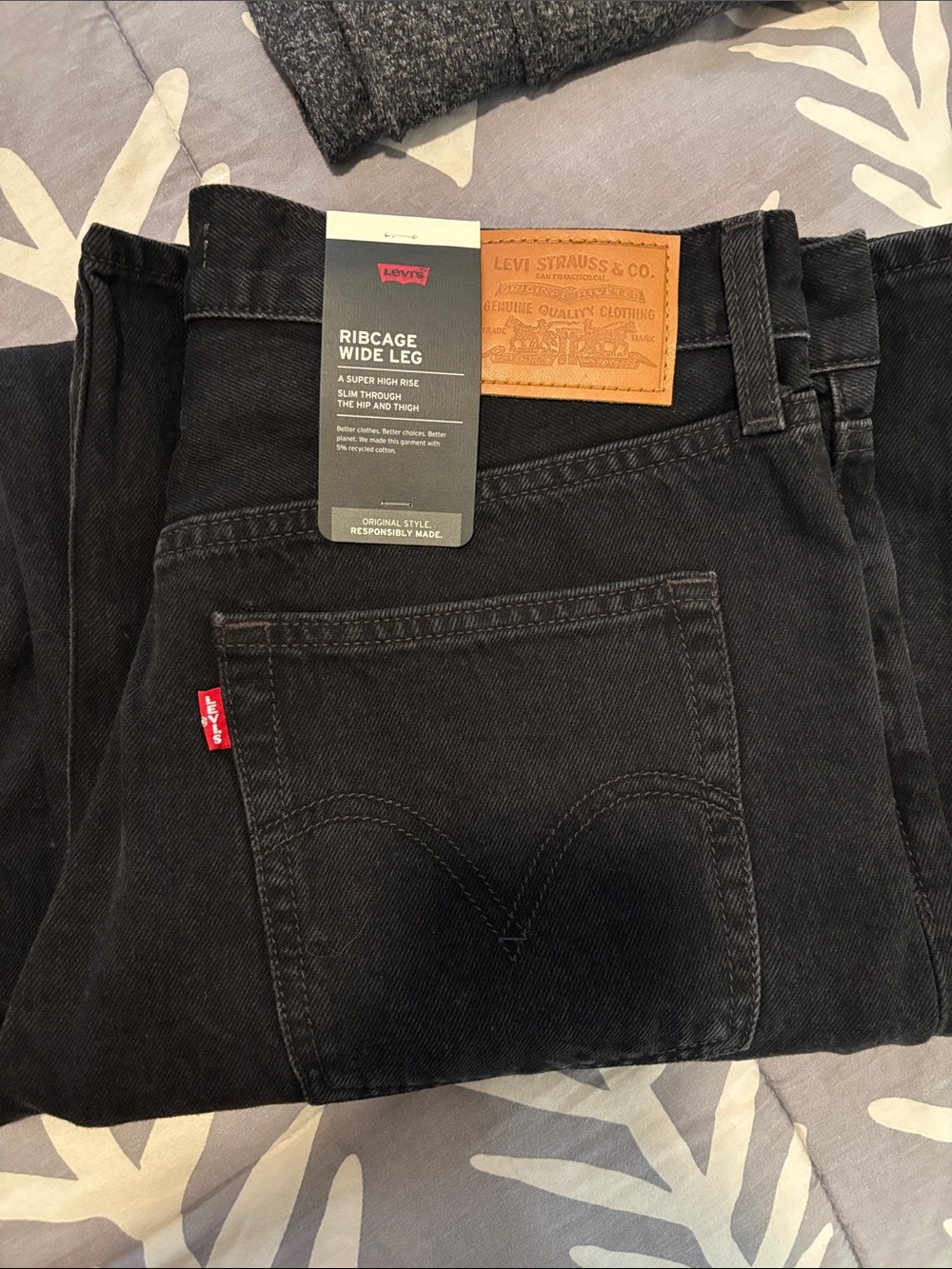 Levi's Ribcage Wide Leg Men's Jeans - Black